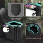Water Portátil Plegable Camping Auto Pesca Con Bolso Inodoro - Imagen 2