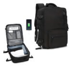 Mochila Multifuncional Bolsa De Viaje De Gran Capacidad Color Negro - Imagen 3