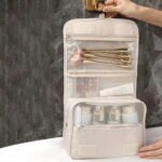 Neceser De Viaje Organizador Bolso Separador Valija Colgante Color Beige - Imagen 4