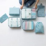 Kit De Bolsa De Viaje Yalanni Práctico Organizador De Maletas 7 Piezas Color Verde - Imagen 3