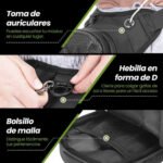 Morral Para Pierna Muslera Riñonera Moto Rigido Impermeable Negro - Imagen 10