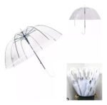 Paraguas Transparente Automático Honguito Lluvia Antiviento - Imagen 4