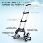 Carro Carrito De Carga Escalada Plegable Para Escalera 90kg - Imagen 6