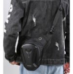 Morral Para Pierna Muslera Riñonera Moto Rigido Impermeable Negro - Imagen 6