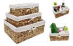 Canasto Organizador De Yute Con Tela Rattan Set X 3 Unidades - Imagen 5