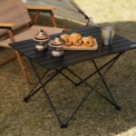 Mesita De Acampar Portátil Aluminio Ultraligera Camping Negro - Imagen 5