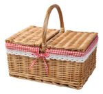 Canasta De Mimbre Para Picnic Con Tapa Artesanal Compras