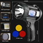 Foco Recargable Led Luz Panel Solar Linterna Caza Campamento - Imagen 3