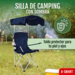Silla Plegable Camping/playa Portavasos Portátil Exteriores® Color Azul - Imagen 2