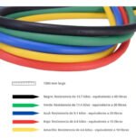 Set Bandas Elásticas Tubo Resistencia C/ Bolso Tecno Sport Negro - Imagen 3
