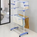 Tendedero Ropa Perchero Plegable Colgador De 3 Niveles Blanco - Imagen 11