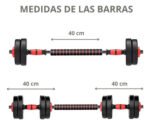 Set Mancuernas Ajustable Regulables 30 Kg Juego Kit 3 En 1 Negro - Imagen 4
