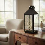 Farol Fanal Para Velas Jardín Patio Terraza Con Luz 50 Cm