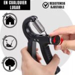 Ejercitador De Mano Anahiesparzamuiz Resistencia Ajustable 5-60kg Negro Tpe - Imagen 12