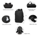 Mochila De Viaje Grande Equipaje De Mano Usb Expansible 40l - Imagen 6