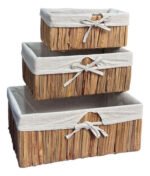 Canasto Organizador De Yute 3 Unidades Con Tela Decoracion - Imagen 7