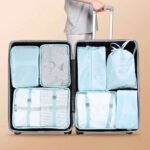 Kit De Bolsa De Viaje Yalanni Práctico Organizador De Maletas 7 Piezas Color Verde - Imagen 2