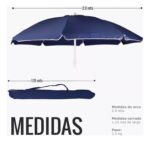 Sombrilla De Playa 2.0 Mts Con Filtro Uv 50 - Maldivas - - Imagen 4