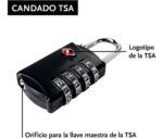 Candado Valija Tsa Lock Viajes Atoz 4 Digitos Segurida Color Negro - Imagen 3