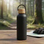 Botella De Agua Termica Tapa Bambu Acero Inox Termo 500 Ml