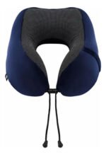 Almohada Viaje Viscoelastica Cervical Cuello Avion Descanso Color Azul Diseño De La Tela Poliester Afelpado - Imagen 5