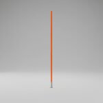 Estaca Deportiva 150 Cm Con Base De Metal Y Resorte Varilla Naranja - Imagen 10