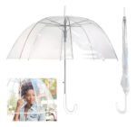 Paraguas Transparente Automático Honguito Lluvia Antiviento - Imagen 2