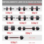 Juego Mancuernas Y Barra Ajustable 20 Kg Tecno Sport - Imagen 6