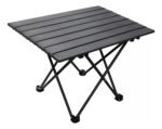 Mesita De Acampar Portátil Aluminio Ultraligera Camping Negro