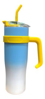 Vaso Térmico 1200 Ml Diseños Degrade Sorbito Celeste Amarill