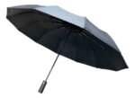 Paraguas Reforzado Apertura Y Cierre Automática Anti-viento Color Negro Diseño De La Tela Liso - Imagen 2