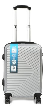 Valija Rígida 18 Pulgadas Ruedas Removibles Color Plateado T4 Atoz Azhc-t1