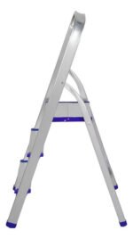 Escalera Doméstica Aluminio 3 Escalones Plegable The Kitchen 1.17m Plateado - Imagen 4