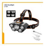 Linterna Led Minero Frontal 5 Led Impermeable Recargable Usb - Imagen 4