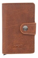 Billetera Anti Clonación Con Bloqueo Rfid - Atoz Color Azul Liso - Imagen 3