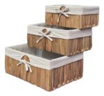 Canasto Organizador De Yute 3 Unidades Con Tela Decoracion - Imagen 4