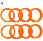 Pack X8 Protectores De Ruedas Cubre Rueda Valija Naranja - Imagen 4