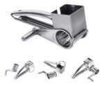 Rallador Manual Rallador Rotativo Acero Inoxidable Apto Lavavajillas Plateado - Imagen 4