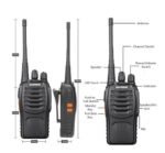 2 Radios Baofeng Bf-888s Walkie Talkie Bf 888s Y Bandas De Frecuencia Uhf Color Negro - Imagen 2