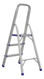 Escalera Domestica Aluminio Reforzada 3 Escalones 150 Kg - Imagen 5