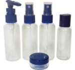 Kit De Viaje 5 Botellas Y Frascos Lociones Cremas + Neceser - Imagen 3