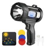 Foco Recargable Led Luz Panel Solar Linterna Caza Campamento