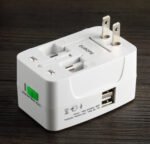Adaptador De Viaje Universal Usbo 2 Puertos Usb Multi Enchufes 110-250v Blanco - Imagen 4
