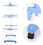 Tendedero Ropa Perchero Plegable Colgador De 3 Niveles Blanco - Imagen 4