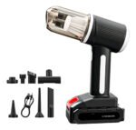 Aspiradora Manual Electroland Inalámbrica 12v Sopladora Negra Con Batería Negro