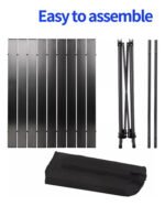 Mesa Para Camping Patio Jardin Picnic Aluminio Exterior Negro - Imagen 2