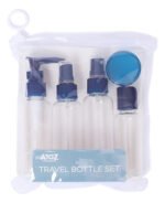 Kit De Viaje 5 Botellas Y Frascos Lociones Cremas + Neceser
