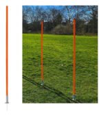 Estaca Deportiva 150 Cm Con Base De Metal Y Resorte Varilla Naranja - Imagen 2