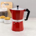 Cafetera Italiana Aluminio 6 Tazas Color Rojo Moka Express - Imagen 2