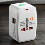 Adaptador De Viaje Universal Usbo 2 Puertos Usb Multi Enchufes 110-250v Blanco - Imagen 5